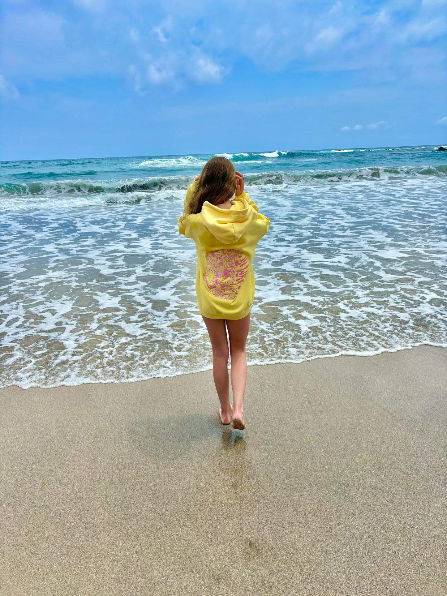 Life Comes In Waves - Sunrise Yellow Hoodie - SHIP OUT MID/END JULY