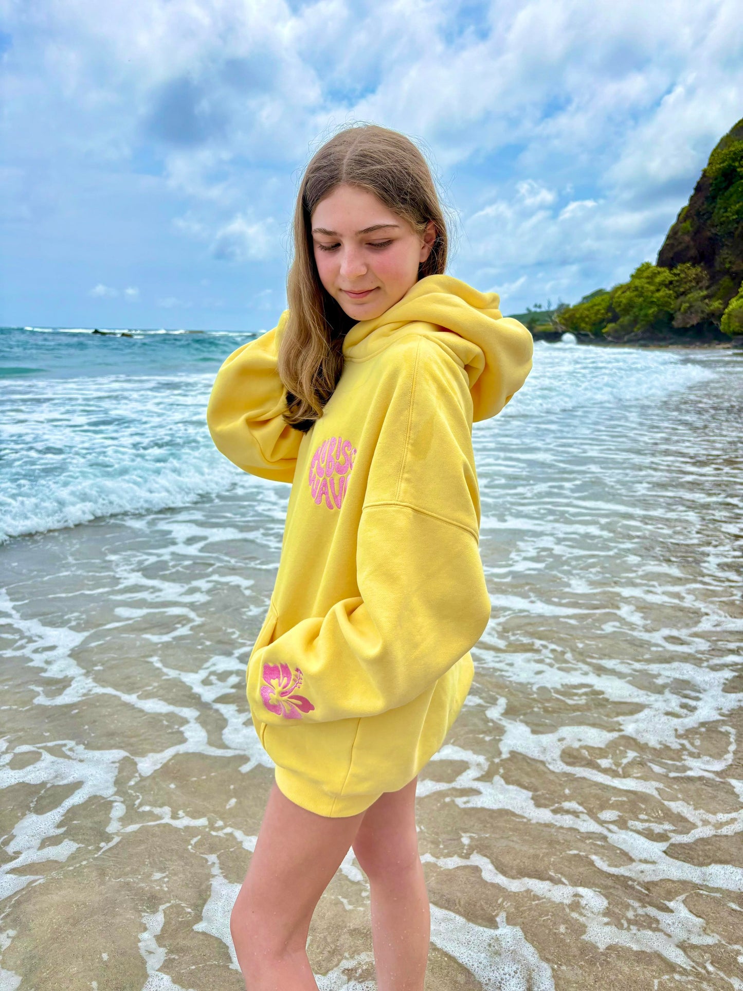 Life Comes In Waves - Sunrise Yellow Hoodie - SHIP OUT MID/END JULY