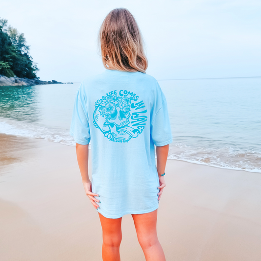 Life Comes In Waves - Ocean Mist Tee