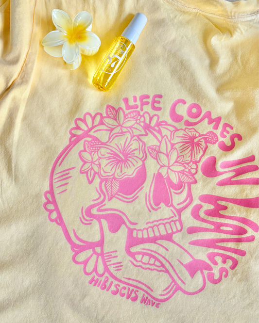 Life Comes In Waves - Sunrise Yellow Tee