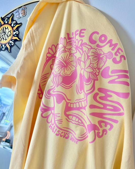 Life Comes In Waves - Sunrise Yellow Tee